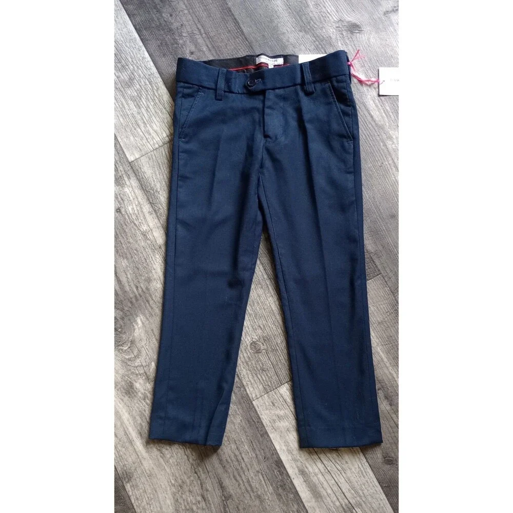 Isaac Mizrahi Boys 5 Slim Blue Tapered Leg Dress Pants, NWT